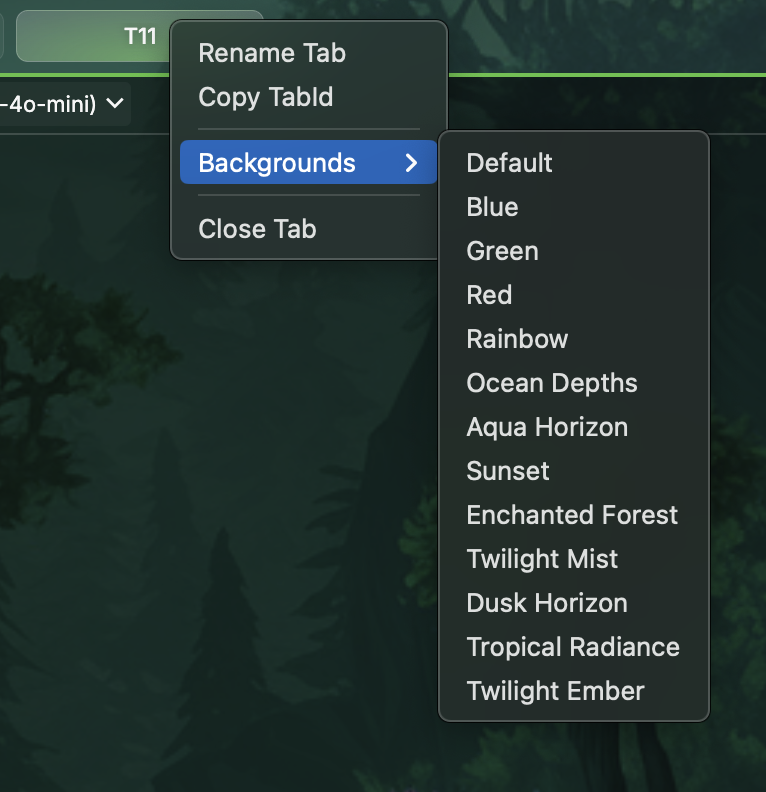 Tab Context Menu